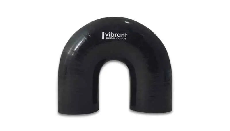 Vibrant 4 Ply Reinforced Silicone Elbow Connector - 3in ID x 4.25in Leg 180 Deg Elbow (BLACK) 19668