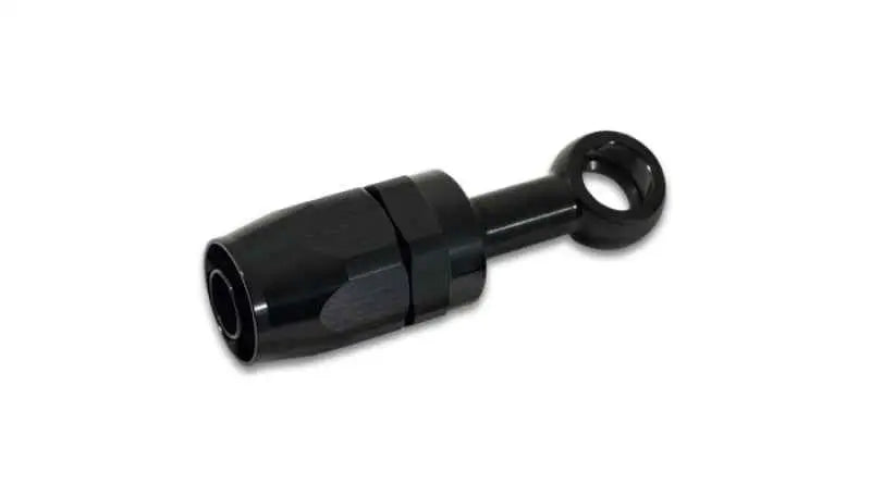 Vibrant -8AN Banjo Hose End Fitting for use with M12 or 7/16in Banjo Bolt - Aluminum Black 24083