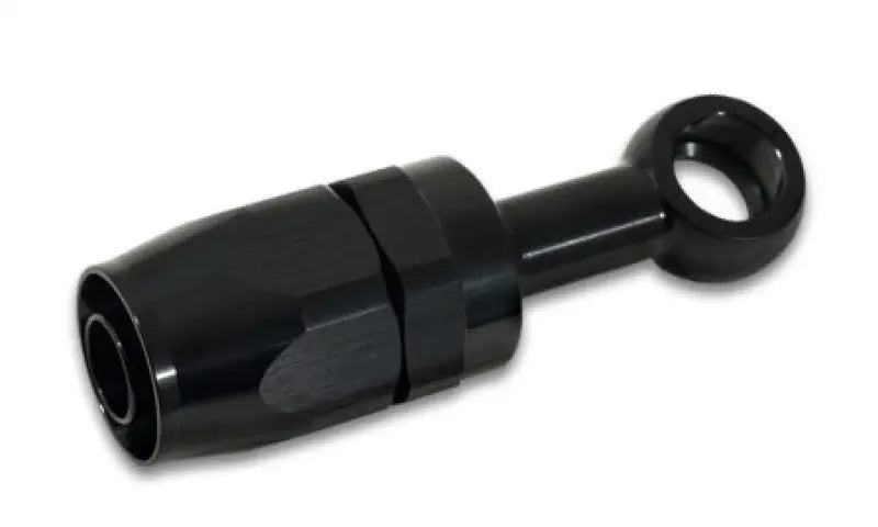 Vibrant -8AN Banjo Hose End Fitting for use with M14 or 9/16in Banjo Bolt - Aluminum Black vib24084