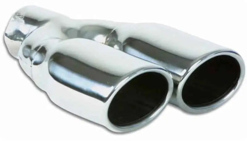 Vibrant Dual 3.25in x 2.75in Oval SS Exhaust Tip (Single Wall Angle Cut Rolled Edge) 1335