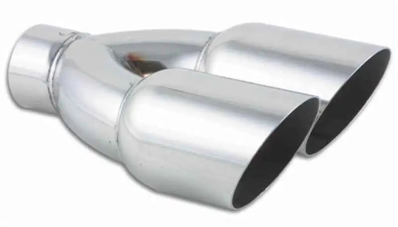 Vibrant Dual 3.5in Round SS Exhaust Tip (Single Wall Angle Cut) 1333