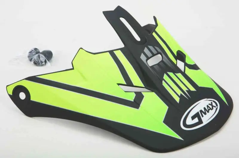 Visor W/Screws Race Gm 46.2 Black/Hi Vis Green Md 3x wps-72-3745