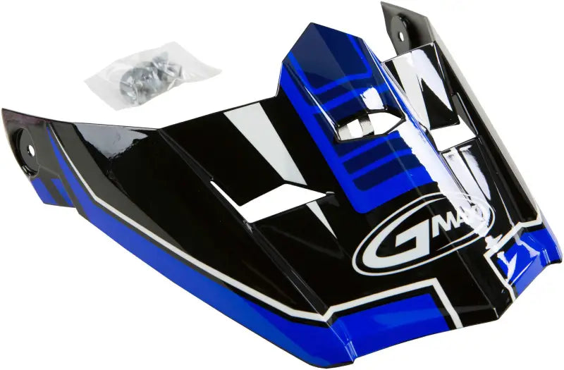 Visor W/Screws Uncle Mx 46 Black/Blue Xs Sm wps-72-3924