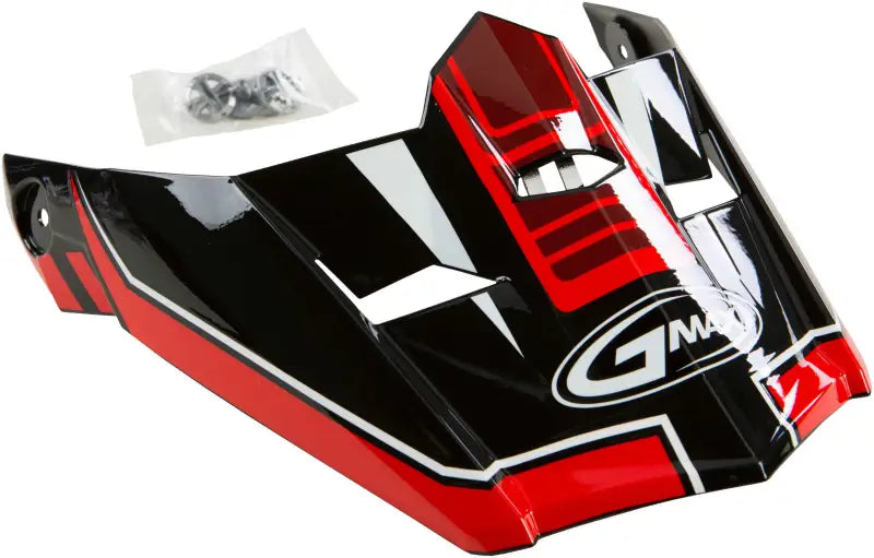 Visor W/Screws Uncle Mx 46 Black/Red Md 2x wps-72-3922