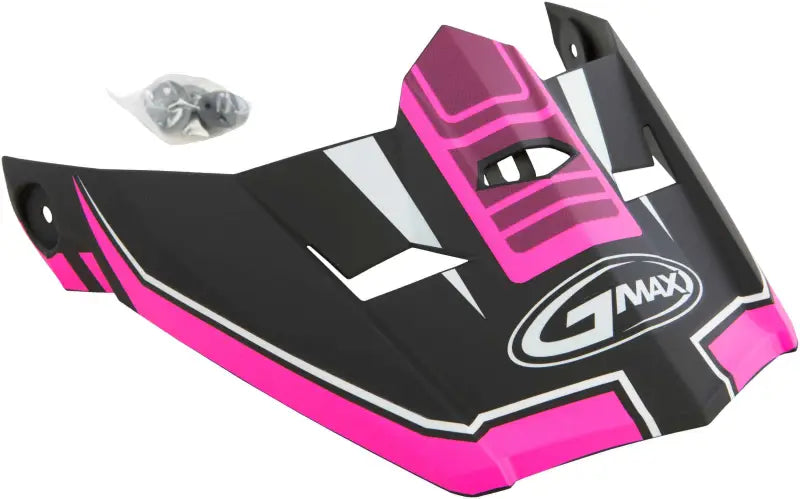 Visor W/Screws Uncle Mx 46 Matte Black/Pink Xs Sm wps-72-3930