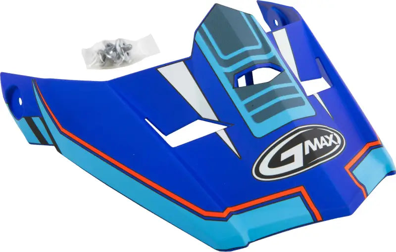 Visor W/Screws Uncle Mx 46 Matte Blue/Hi Vis Red Md 2x wps-72-3948