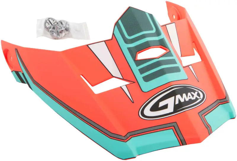 Visor W/Screws Uncle Mx 46 Matte Orange/Teal Xs Sm wps-72-3936