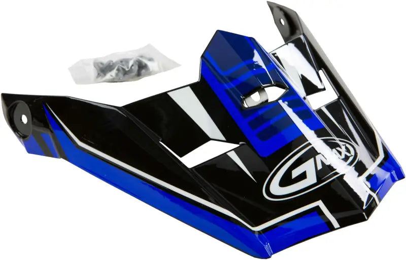 Visor W/Screws Uncle Mx 46y Black/Blue Ys Yl wps-72-3923