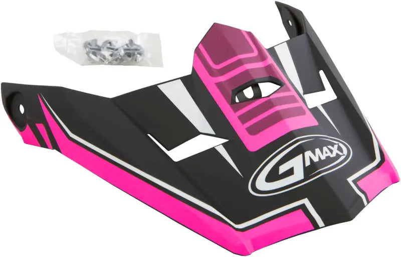 Visor W/Screws Uncle Mx 46y Matte Black/Pink Ys Yl wps-72-3929