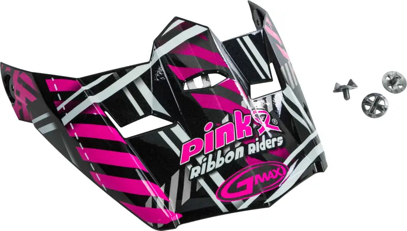 Visor W/Screws Xs S Mx 46 Pink Ribbon Riders Plaid Black/Pink wps-72-3972s