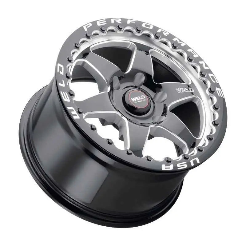 Weld 20x9.5 Ventura 6 Beadlock 6x127 ET35 BS6.625 Gloss BLK MIL DIA 78.1 S90901181P36