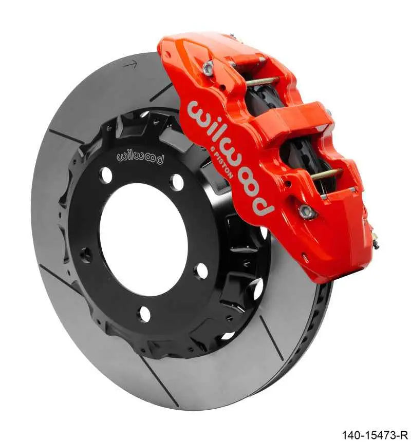 Wilwood AERO6 Front Truck Kit 14.25in Red 2008-2015 Toyota Land Cruiser (J200) w/ Lines 140-15473-r