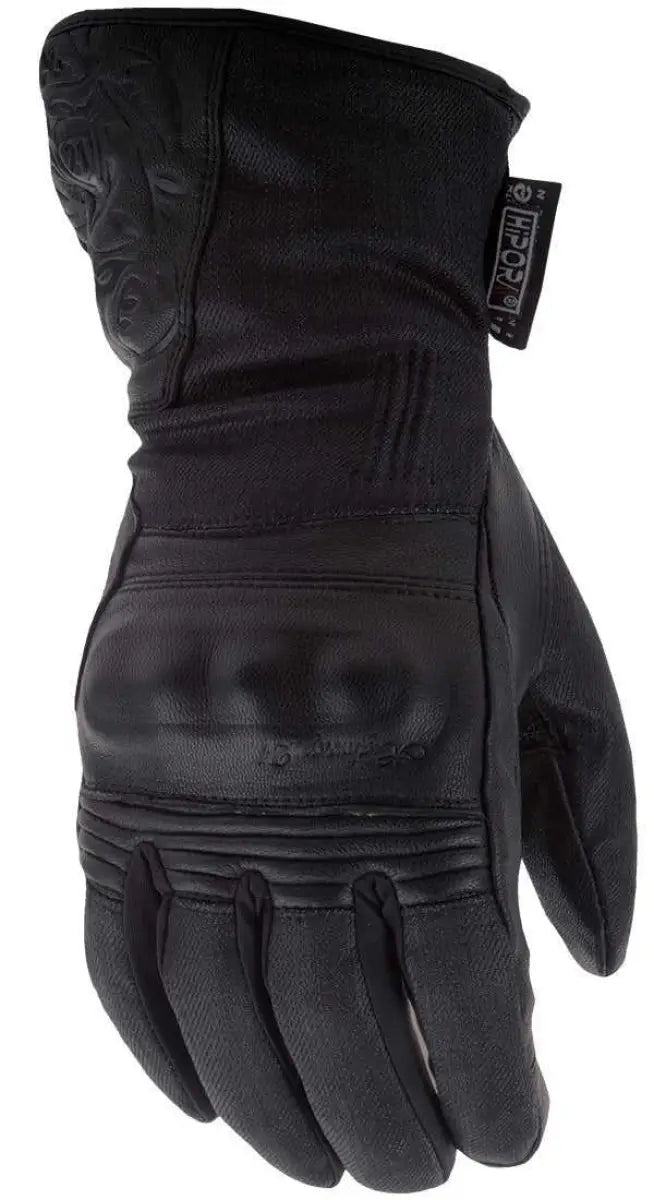 Women's Black Rose Gloves Black Lg wps-489-0096l