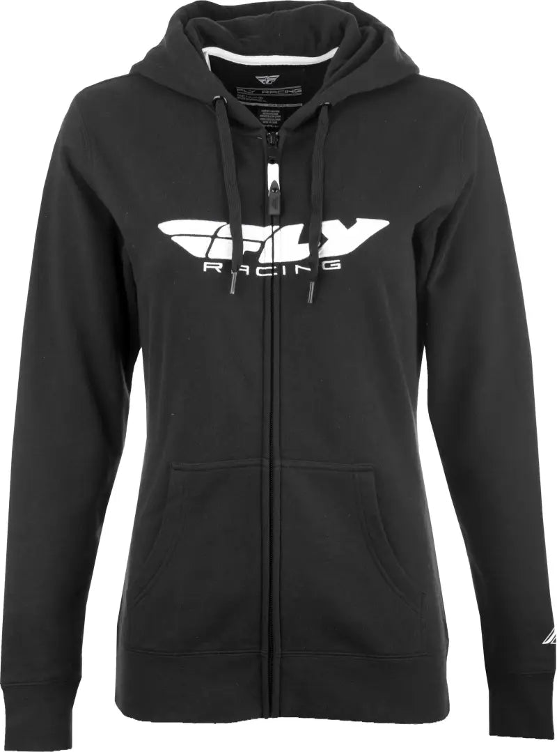 Women's Fly Corporate Zip Up Hoodie Black Md wps-358-5090m