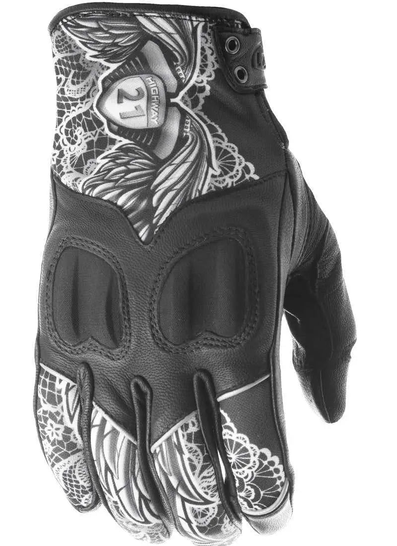 Women's Vixen Gloves Black/White Lace Sm wps-489-0091s