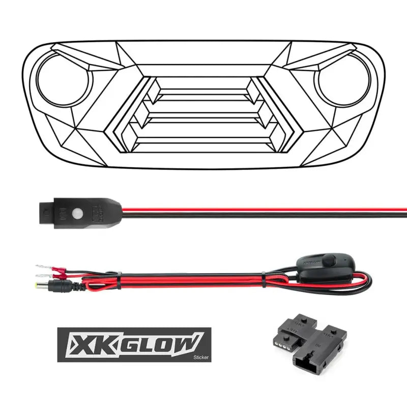 XK-GRILL-JK1 Xk Glow Led Grill Kit Wrangler xkggrilljk1