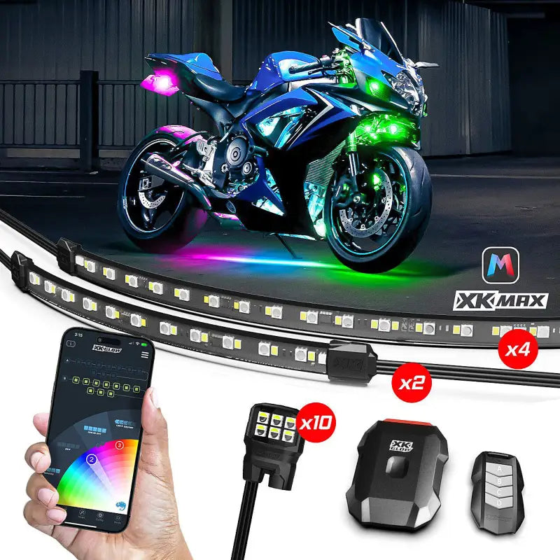 Xkmax LED Underglow Kit with Flexible Strips 653-0190