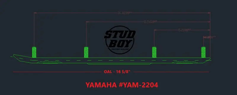 YAM-R2204-60 Stud Boy Round Bars 6 Inch Yam wps-16-32085-60