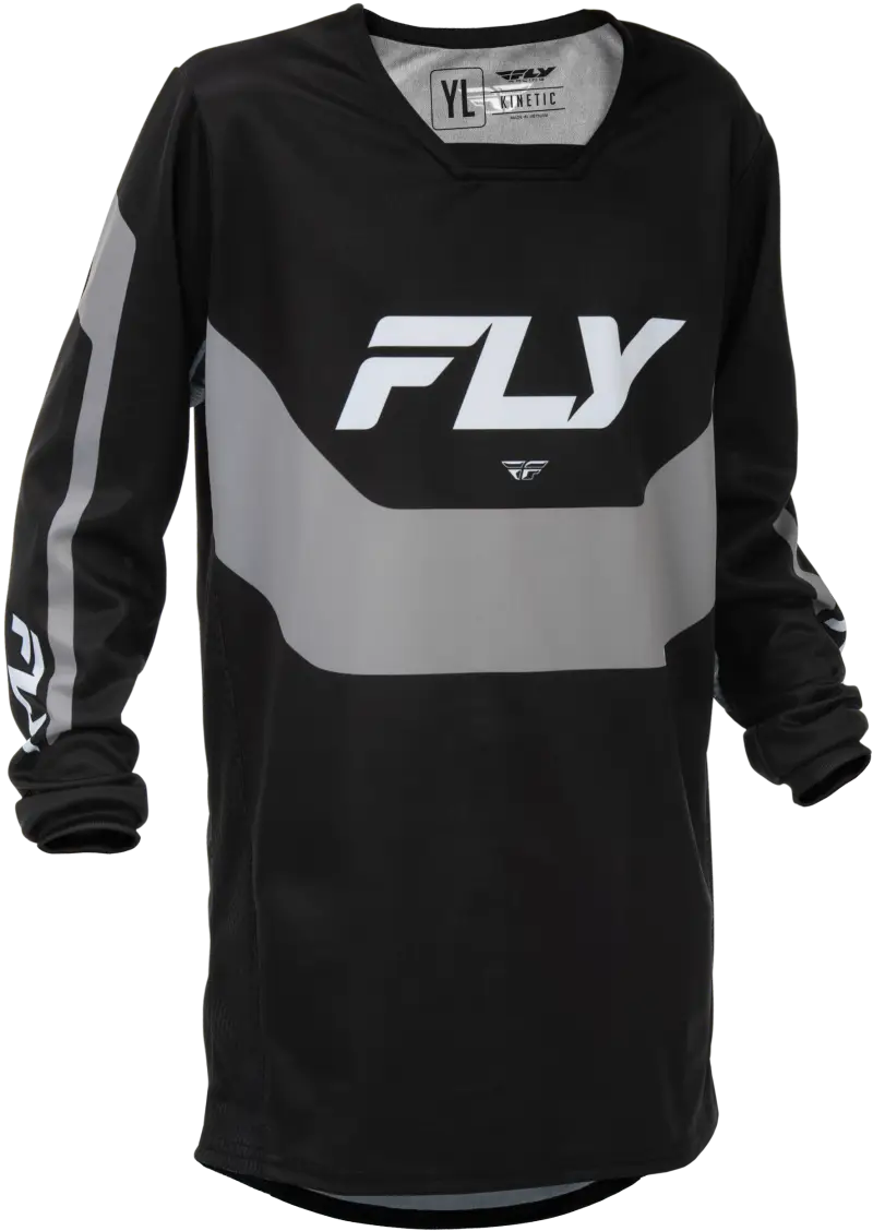 Youth Performance Jersey Black Grey Lightweight Comfort 379-420ys