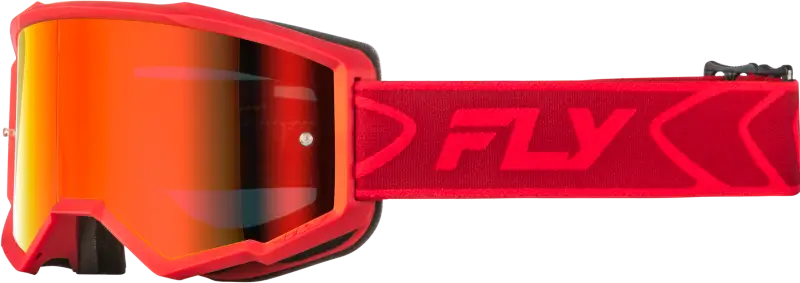 Zone Motocross Goggles Red Mirror Wide Vision Anti Fog 37-51536